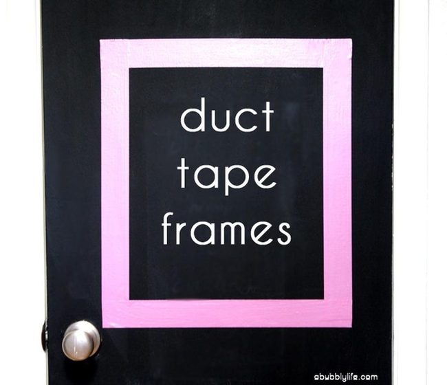 Pink Square Duct Tape Frame