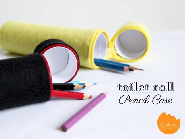 Yellow And Black Felt Pencil Organizers
