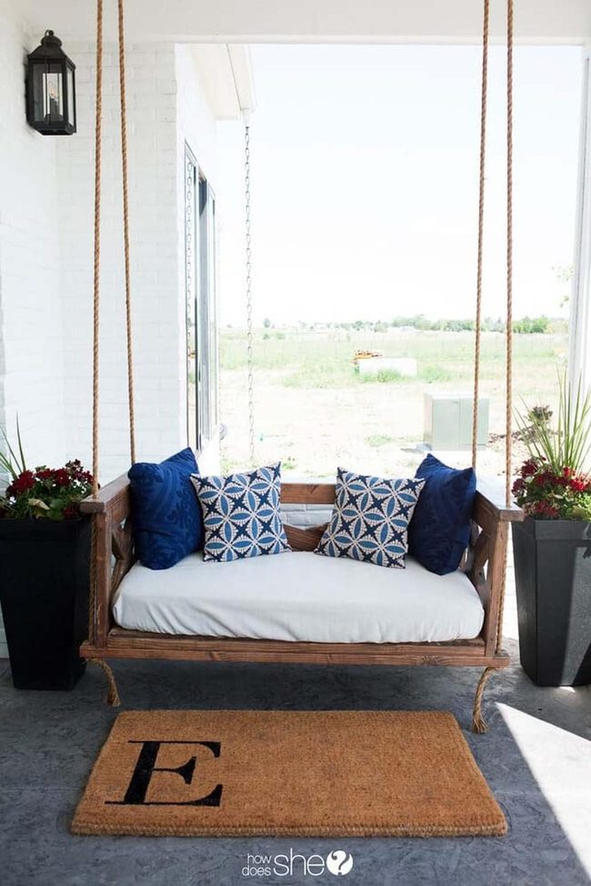 Handmade Wood Porch Swing