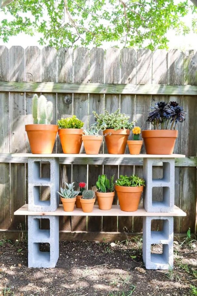 Stacked Terracotta Garden Layers