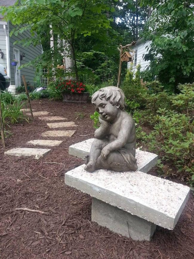 Concrete Seating Meets Whimsical Art