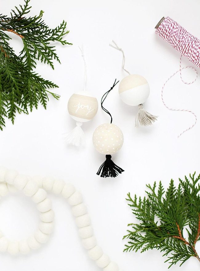 Fresh Pine And Cream Ornaments