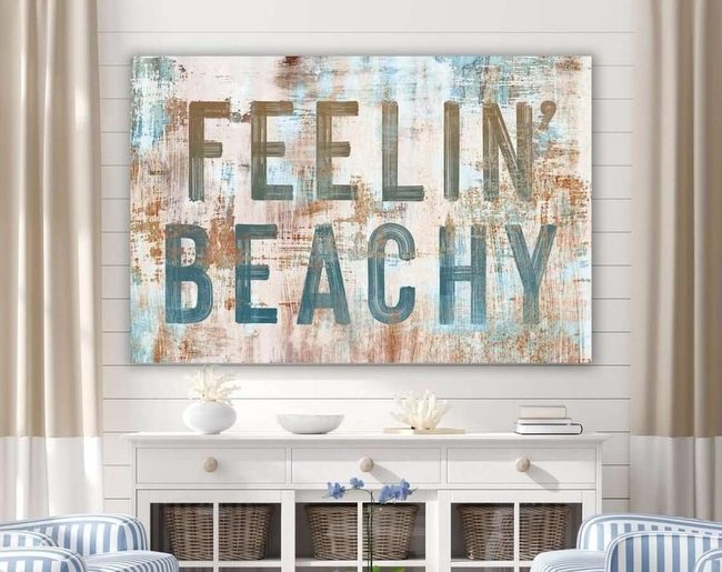 Distressed Wood Coastal Sign