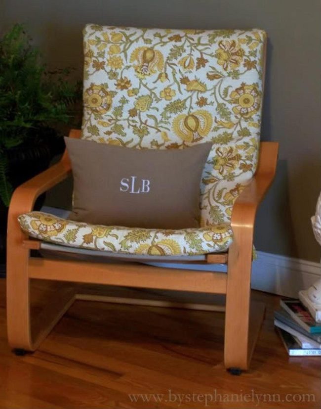 Light Wood Frames With Floral Yellow Cushions
