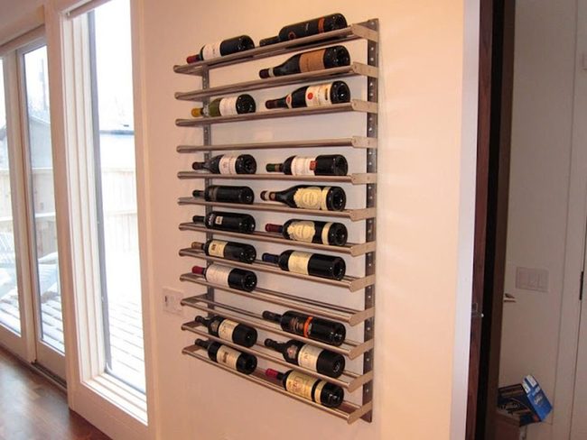 Dark Bottles Against Clean Metal
