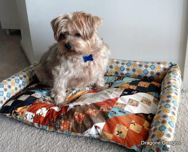 Colorful Patchwork Dog Bed