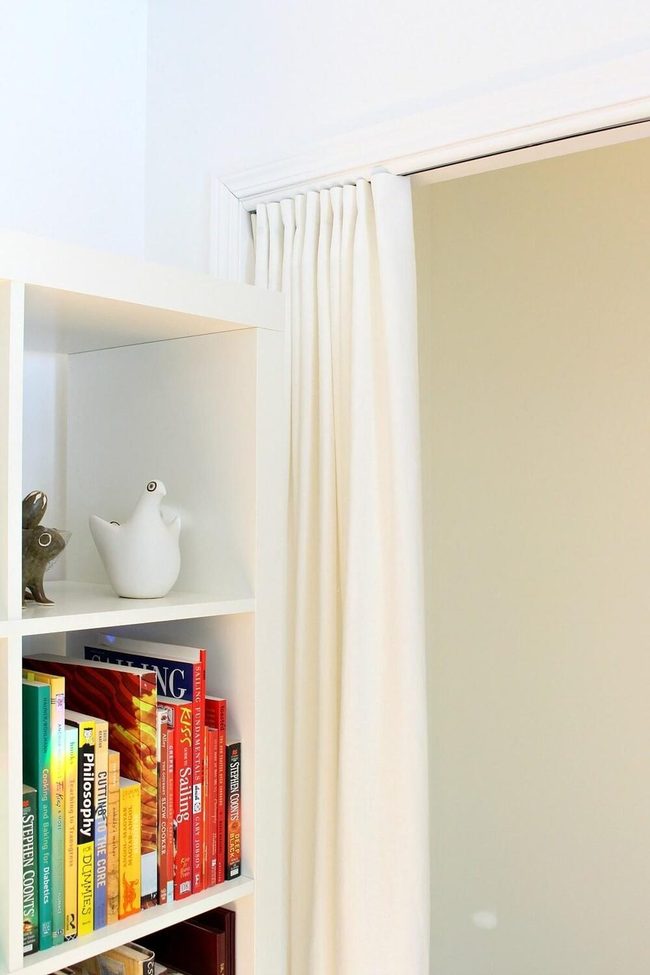 Fabric Panels Replace Closet Doors