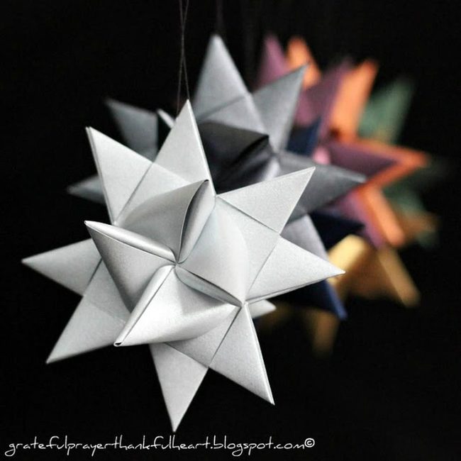 Floating Geometric Paper Stars