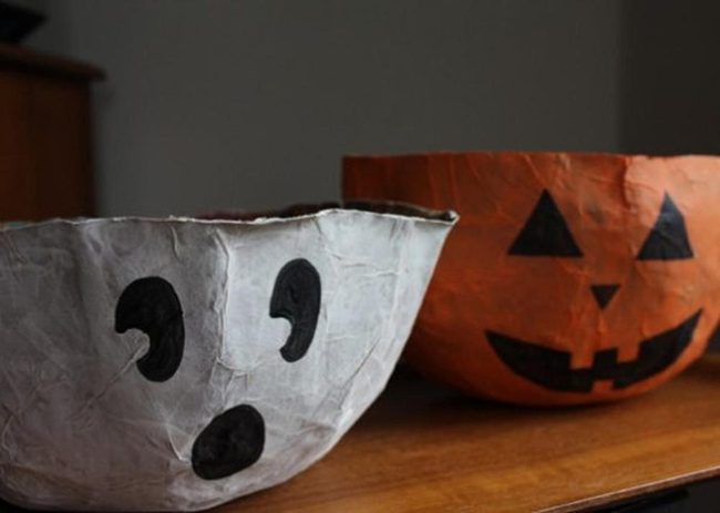 Handcrafted Halloween Ceramic Faces