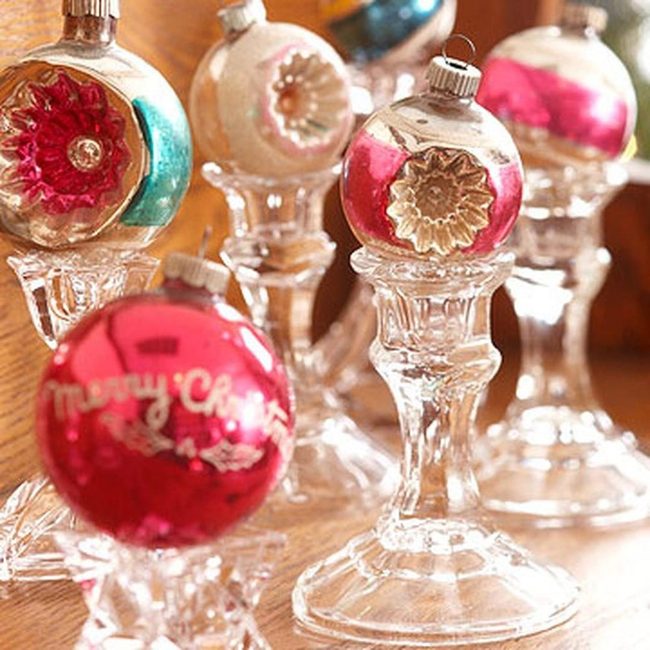 Red And Turquoise Glass Ornaments