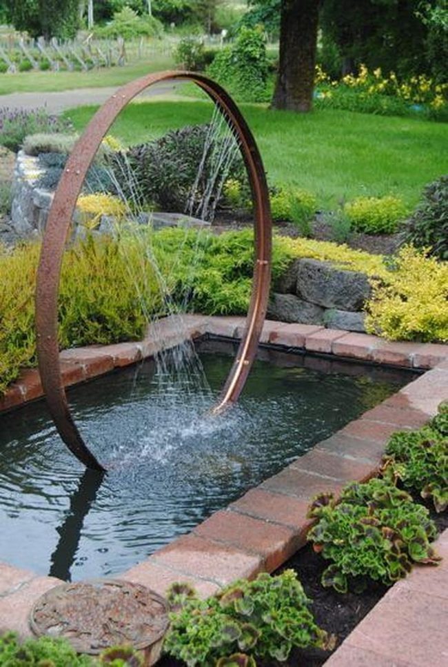 Weathered Metal Fountain Garden Oasis