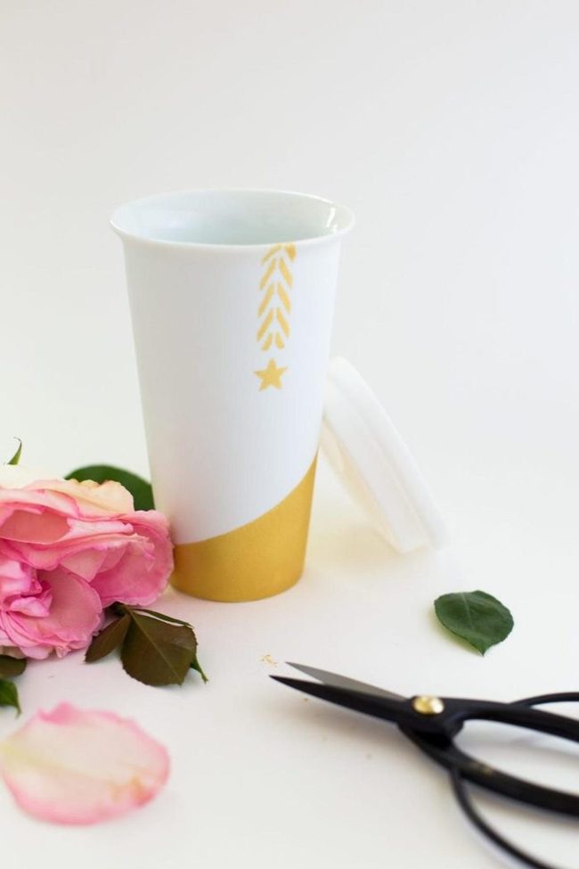 White Porcelain With Gold Rim