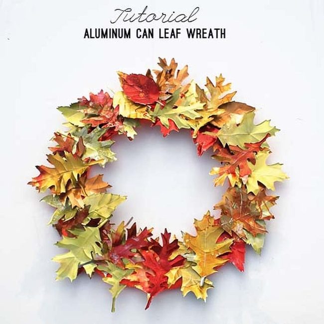 Metallic Fall Leaves Wreath