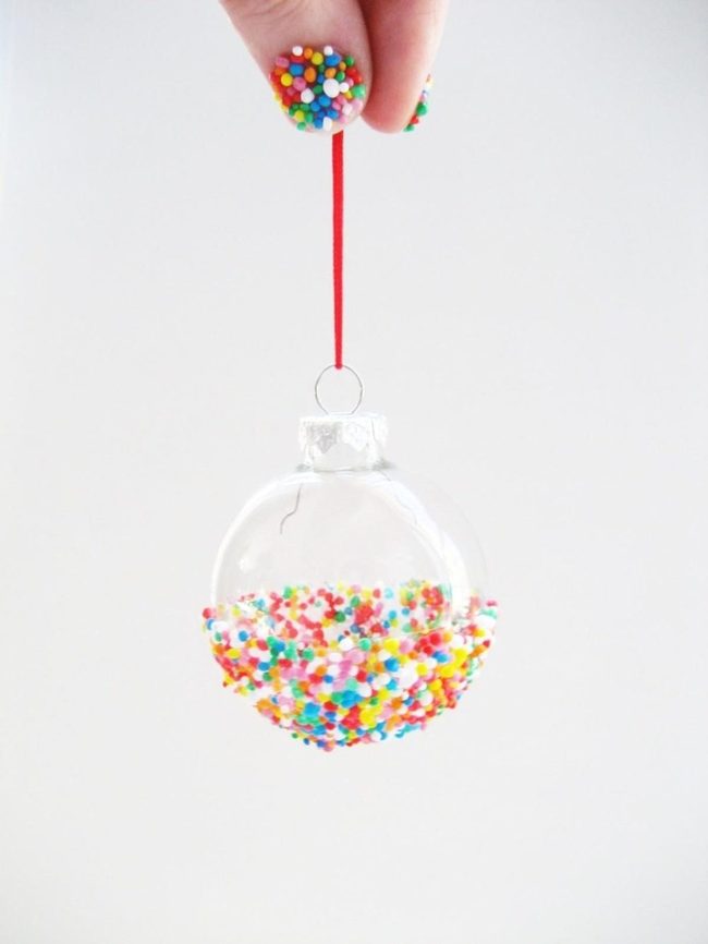 Beaded Glass Spheres With Red Strings