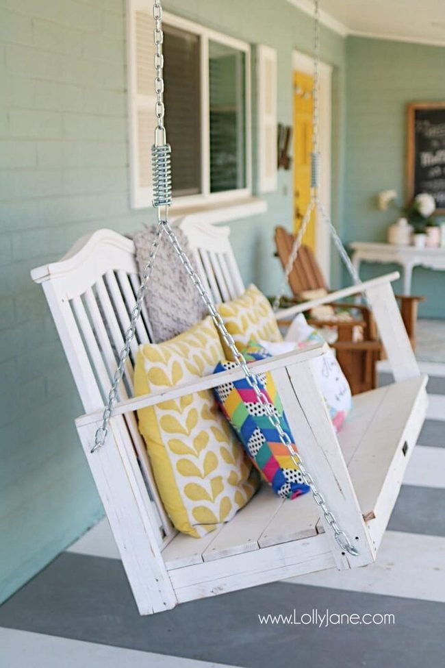 Colorful Crib Porch Swing
