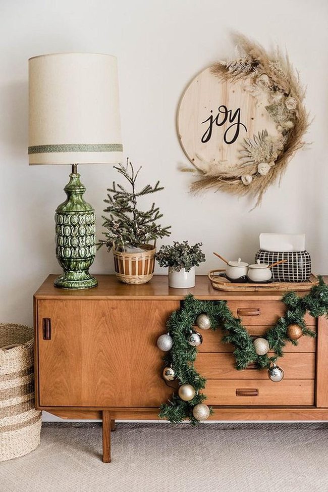 Metallic Garlands And Green Glass