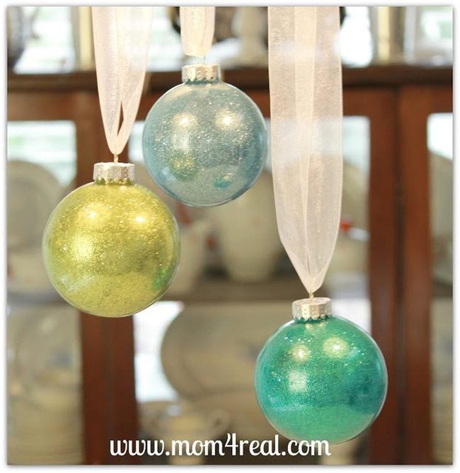 Glittering Glass Spheres Soft Pastels