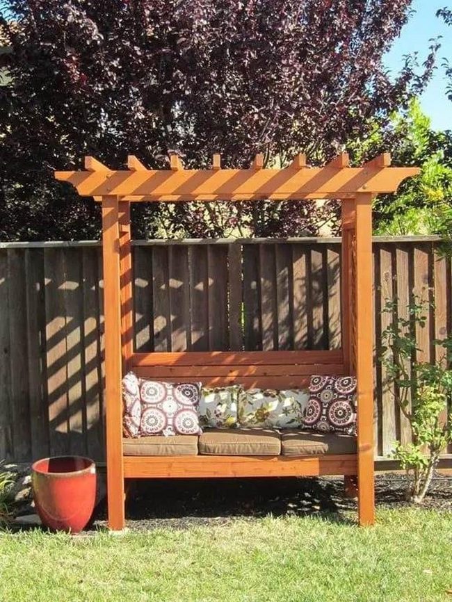 Wooden Lattice Vine Arbor