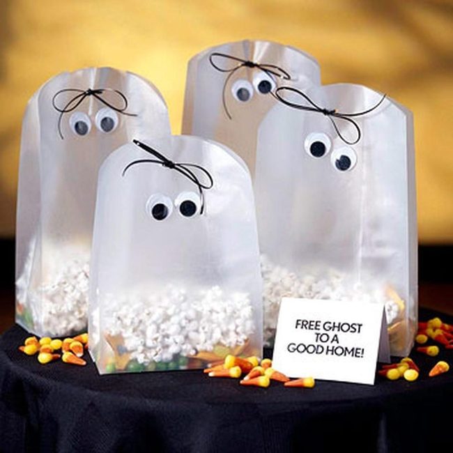 Clear Bags Googly Eyes Orange White