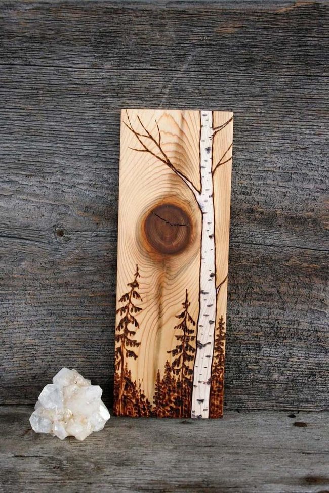 White Sun On Natural Wood Grain