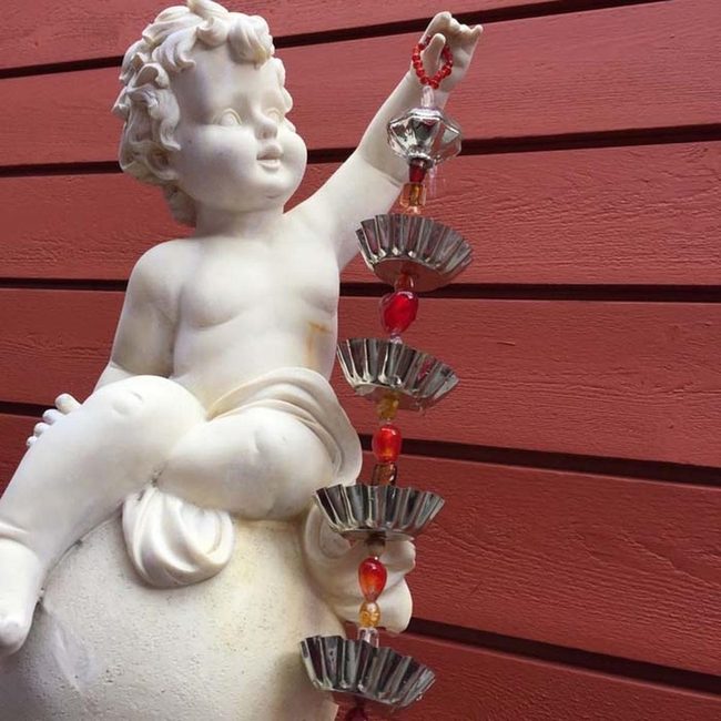 Cascading Glass And Vintage Metal