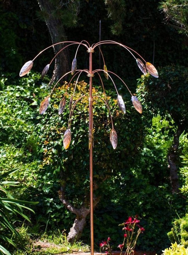 Copper Leaf Metal Sculpture