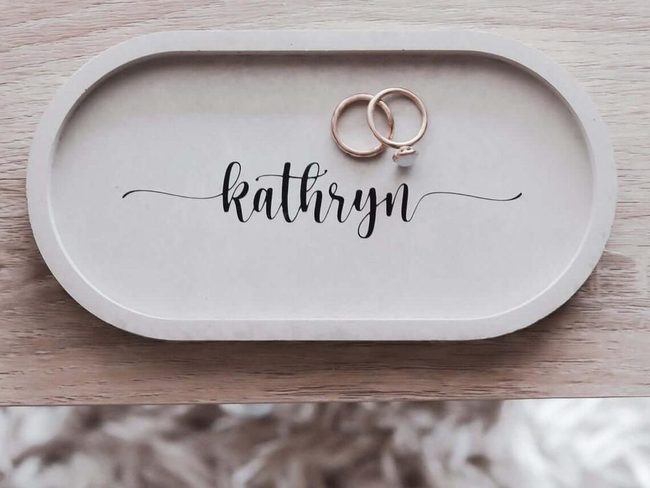 Personalized Concrete Key Dish