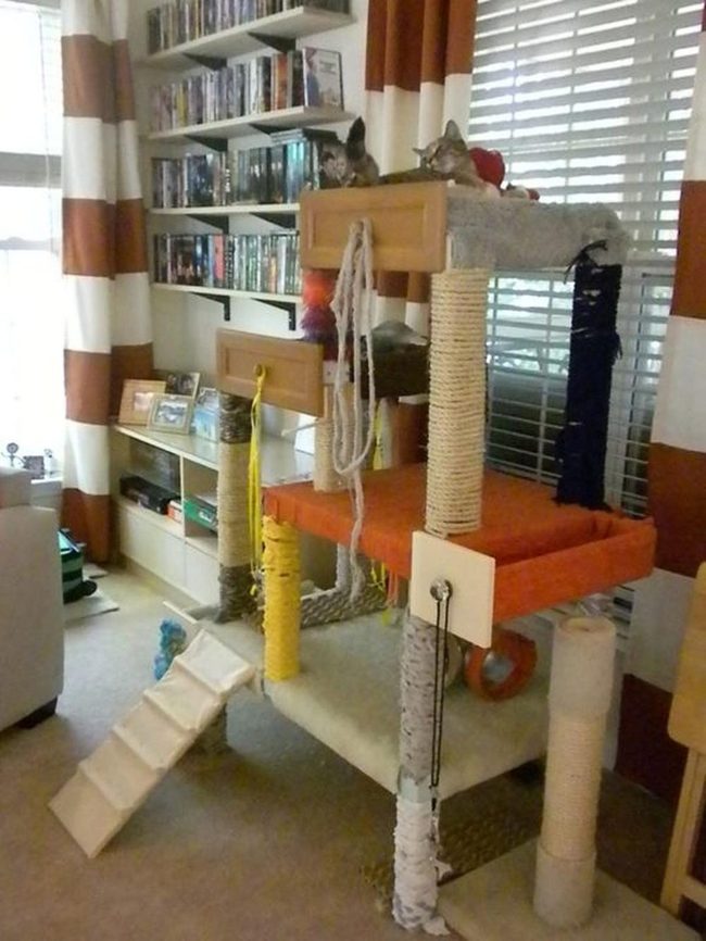 Colorful Rope Cat Tower