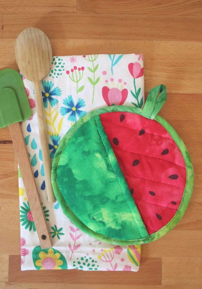Watermelon Red Kitchen Mitts