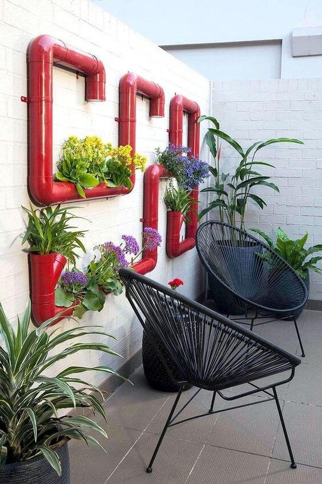 Painted Pipe Plant Tower