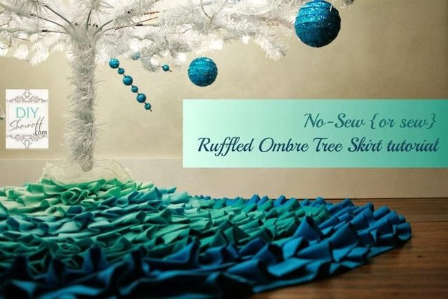 White Tree Blue Ornaments Glory