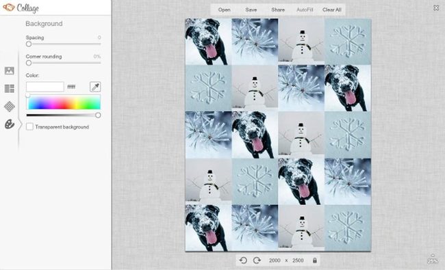 Frozen Dogs And Snowflakes Mosaic