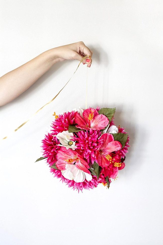 Pink And White Flower Spheres