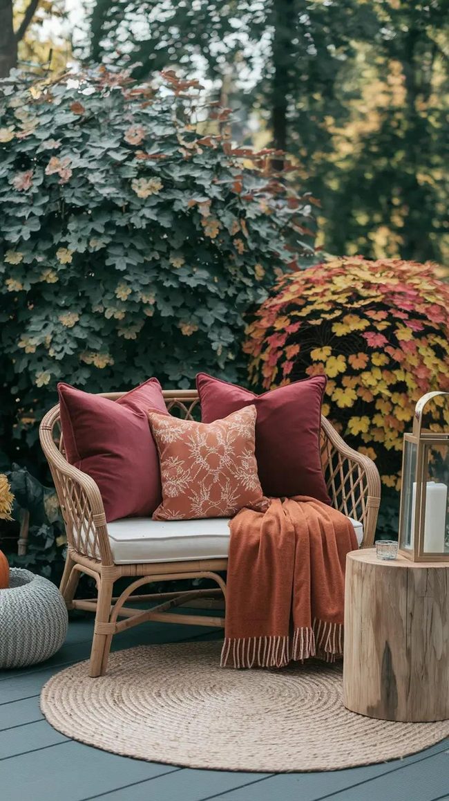 Mustard Velvet Outdoor Seating Setup