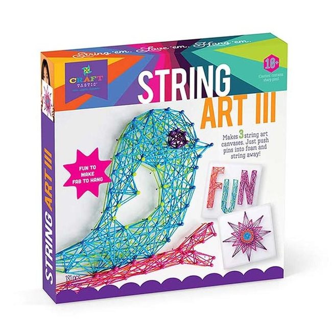 Colorful String Birds Wall Art