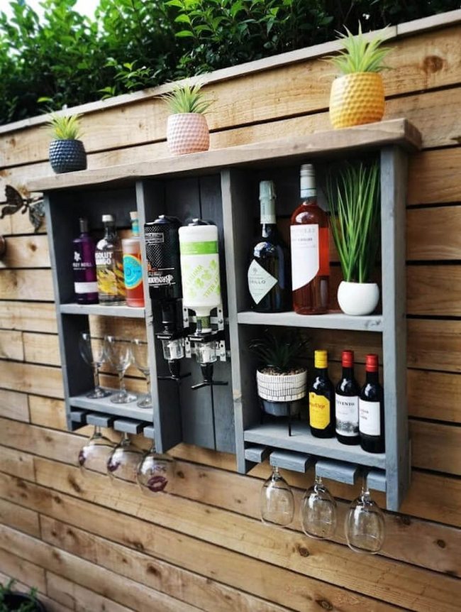 Wall-Mounted Wine Station With Dispensers
