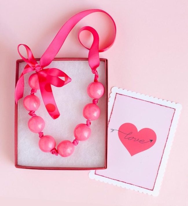 Pink Beads Heart Connection
