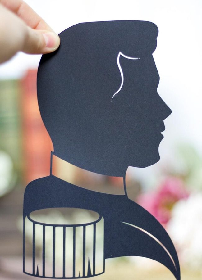Black Disney Silhouettes On Glass