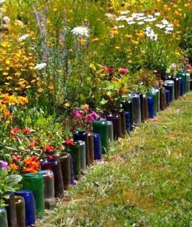 Recycled Glass Garden Edging
