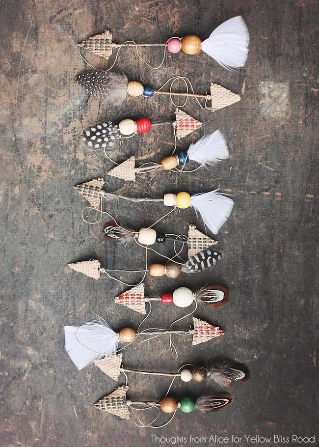 Twig And Felt Arrow Ornaments