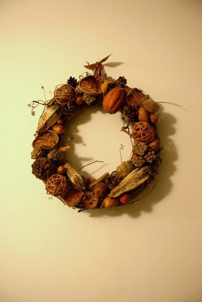 Autumn Wreath In Earth Tones