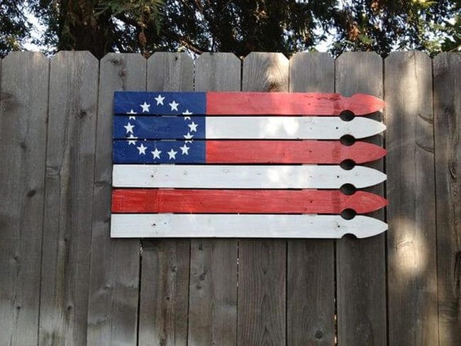 Reclaimed Wood American Flag