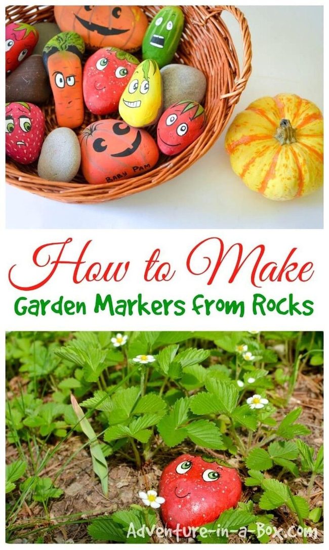 Colorful Stone Vegetable Labels