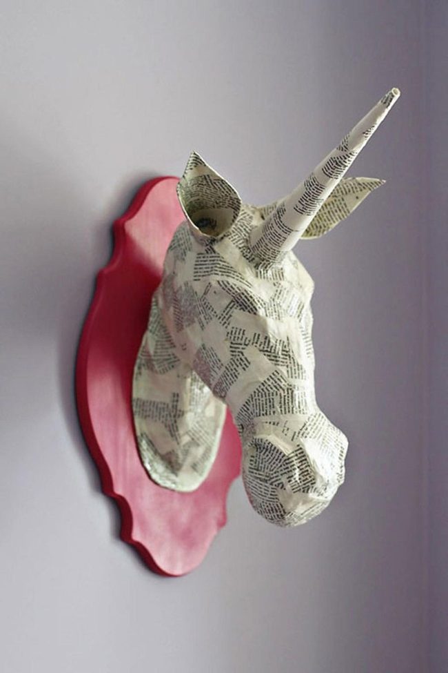 Purple Wall Unicorn With Words