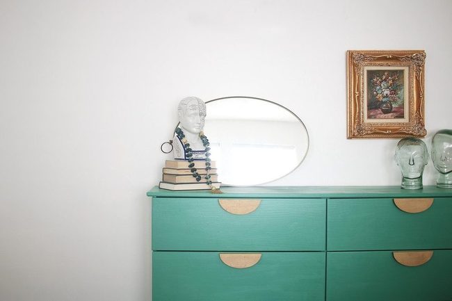 Bold Blue-Green Art Deco Dresser