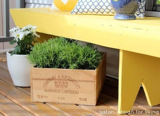 Seasonal Flowers In Weathered Crates