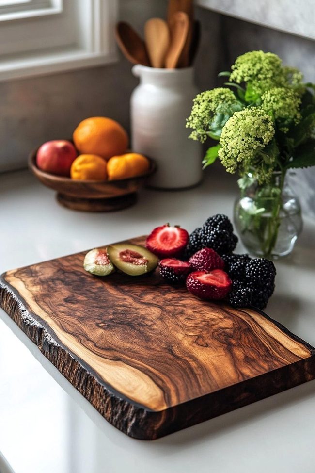 Custom Engraved Rustic Timber Dining Hub Board
