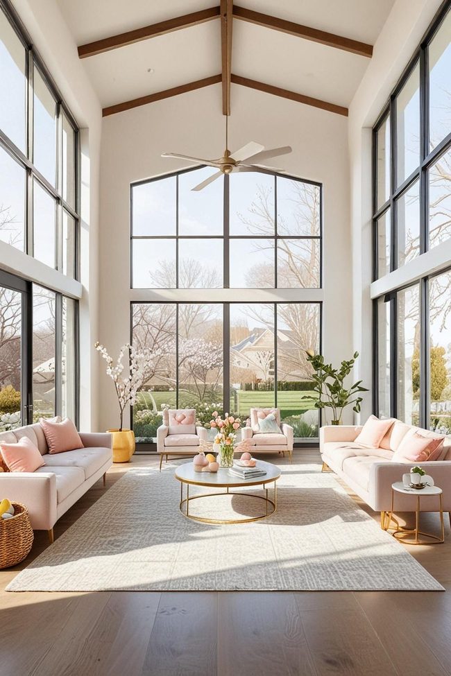 Pastel Geometry Meets Spring