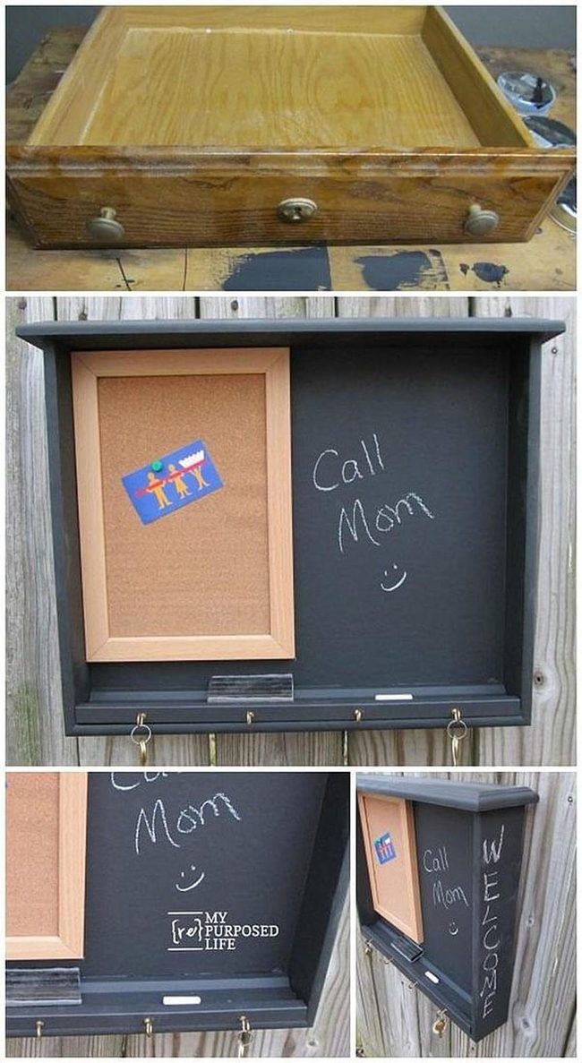 Chalkboard Drawer Front For Family Messages