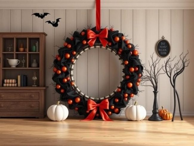 Eerie Carnival Clown Wreath